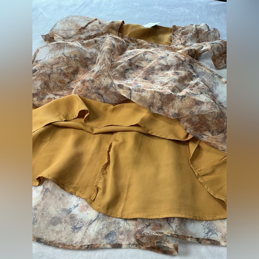 En Saison Orange Multicolored Mini Dress - Picture 14 of 16